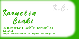 kornelia csaki business card